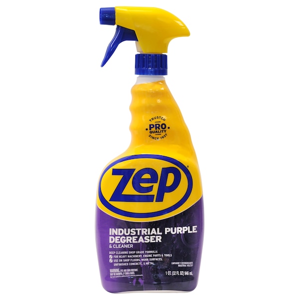 Zep Industrial Degreaser And Cleaner, 32 oz. Bottle, Liquid, Purple, 12 PK R42310 - main
